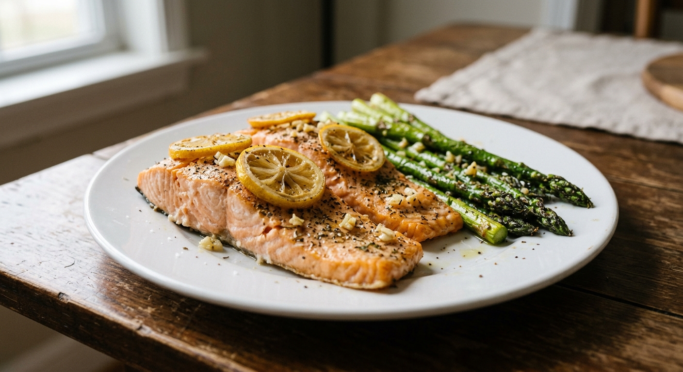 One-Pan Lemon Herb Salmon and Asparagus