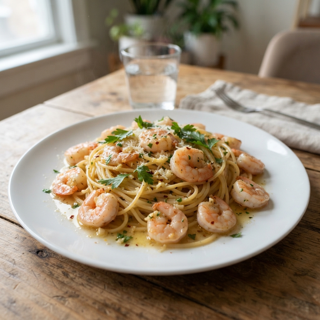 One-Pan Garlic Butter Shrimp and Pasta