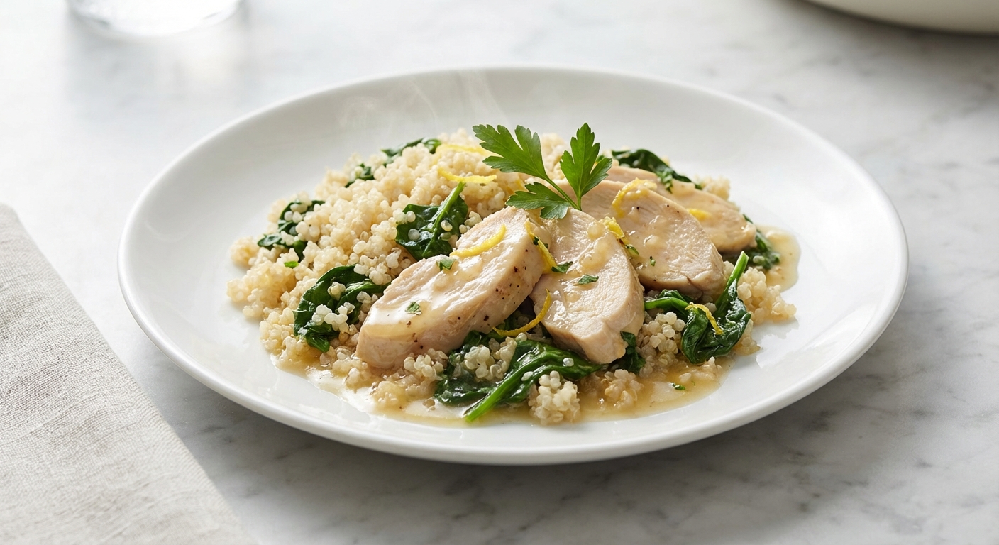 Lemon Garlic Chicken and Quinoa Stir-fry