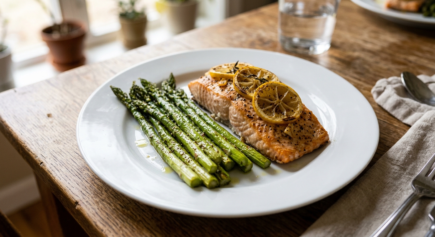 Lemon Garlic Sheet Pan Salmon and Asparagus