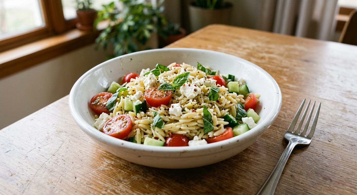 Zesty Lemon Herb Orzo Salad