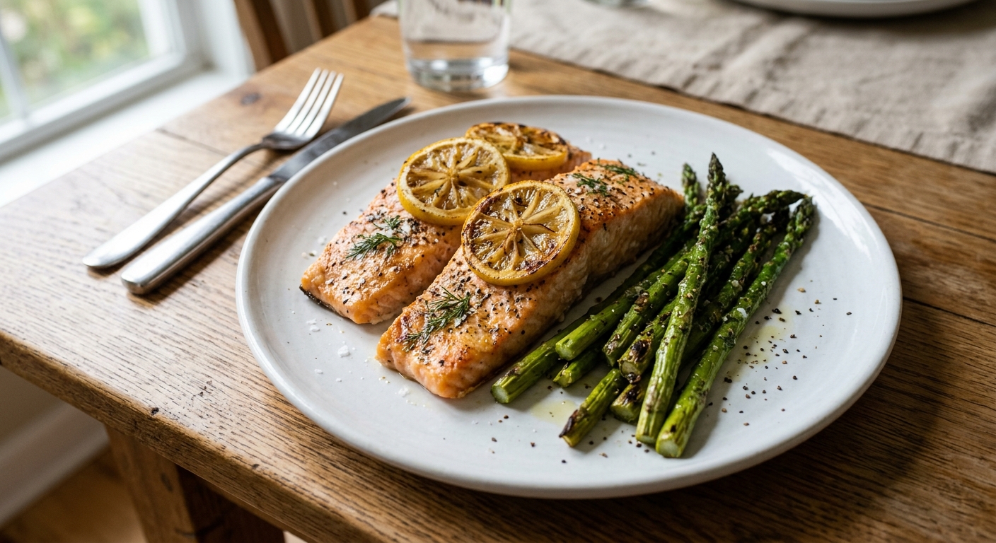 Sheet Pan Lemon Herb Salmon and Asparagus