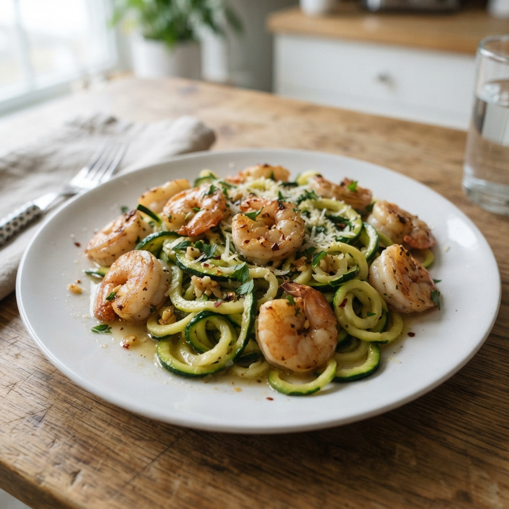 One-Pan Garlic Butter Shrimp and Zucchini