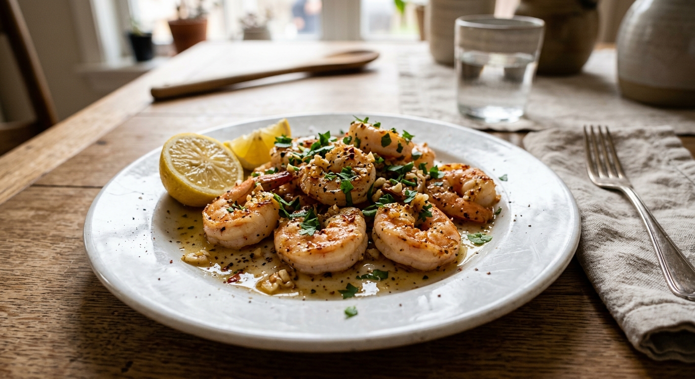 Pan-Seared Lemon Garlic Shrimp