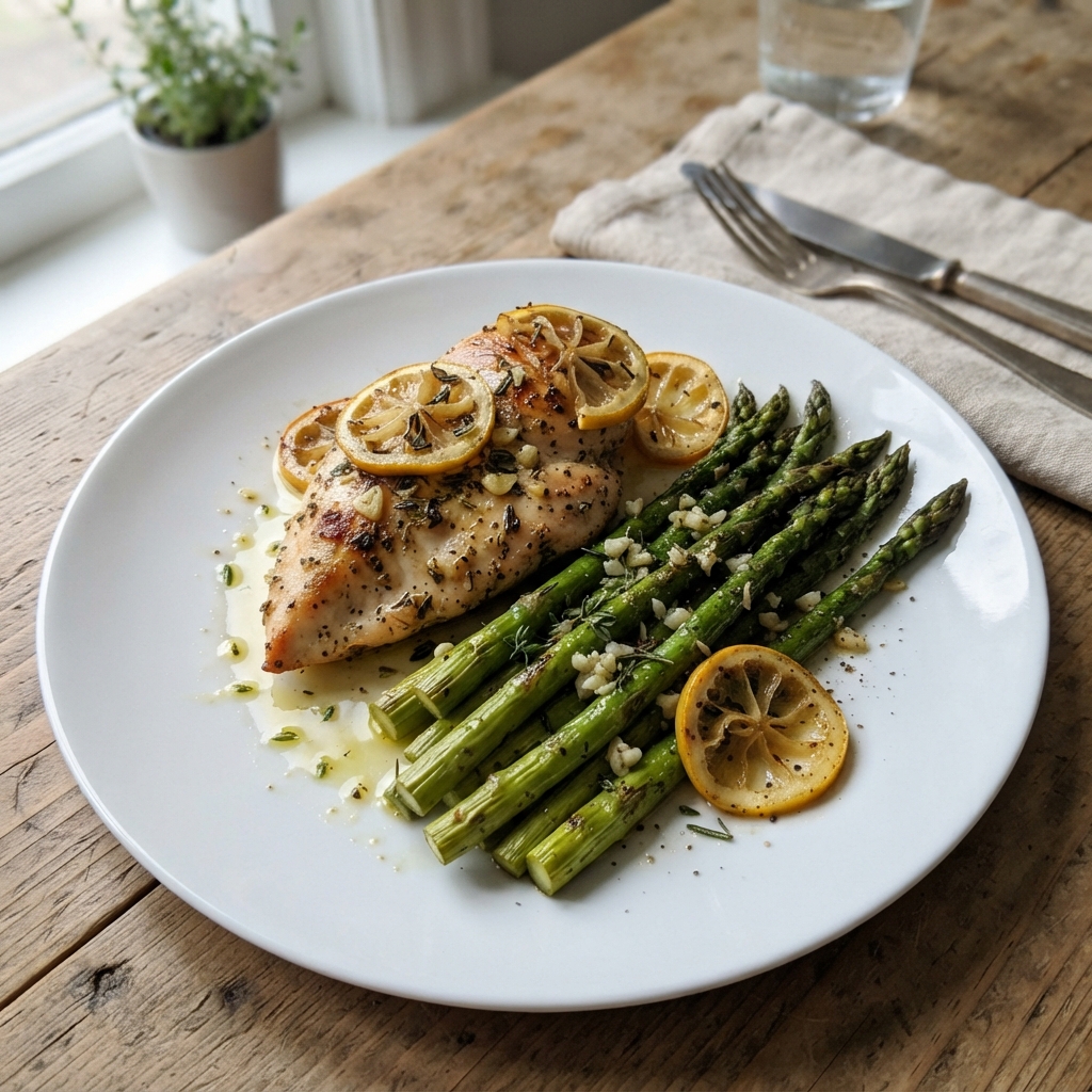 Sheet Pan Lemon Herb Chicken and Asparagus