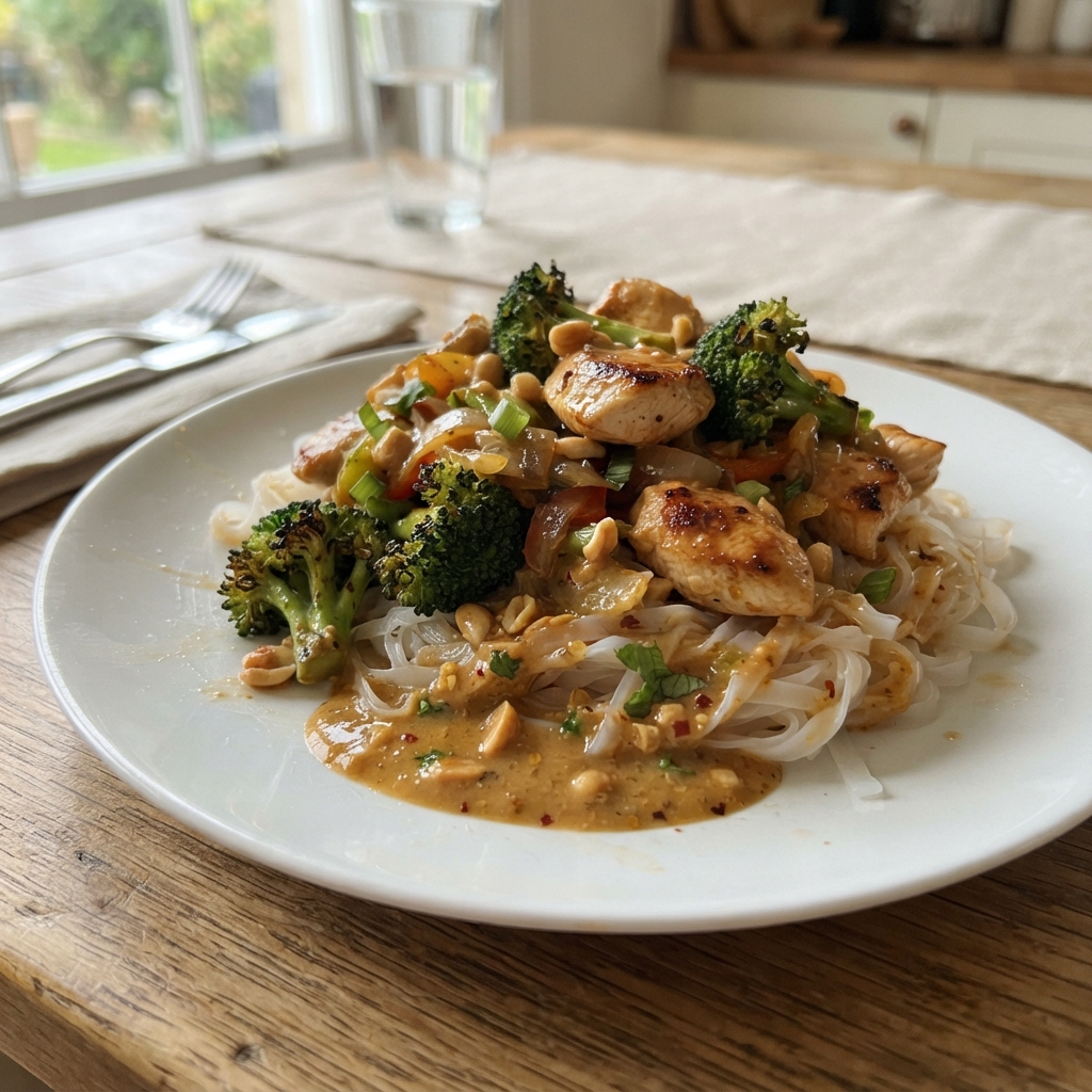 Creamy Peanut Butter and Chicken Stir-Fry