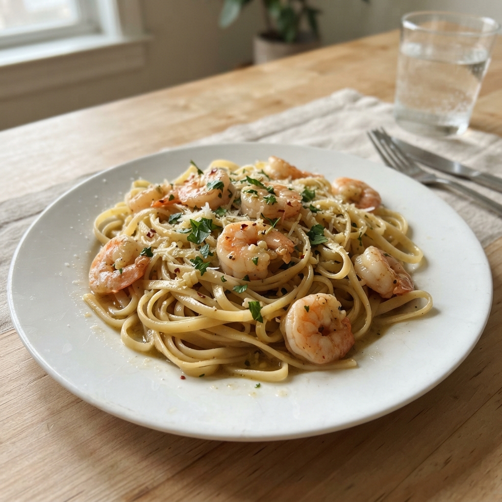 One-Pan Garlic Butter Shrimp and Pasta