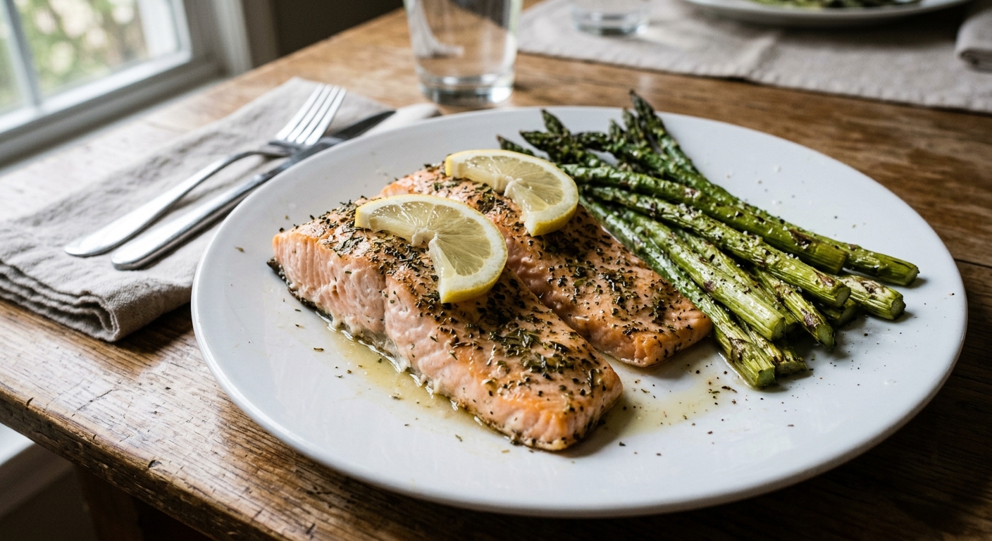 Sheet Pan Lemon-Herb Salmon and Asparagus