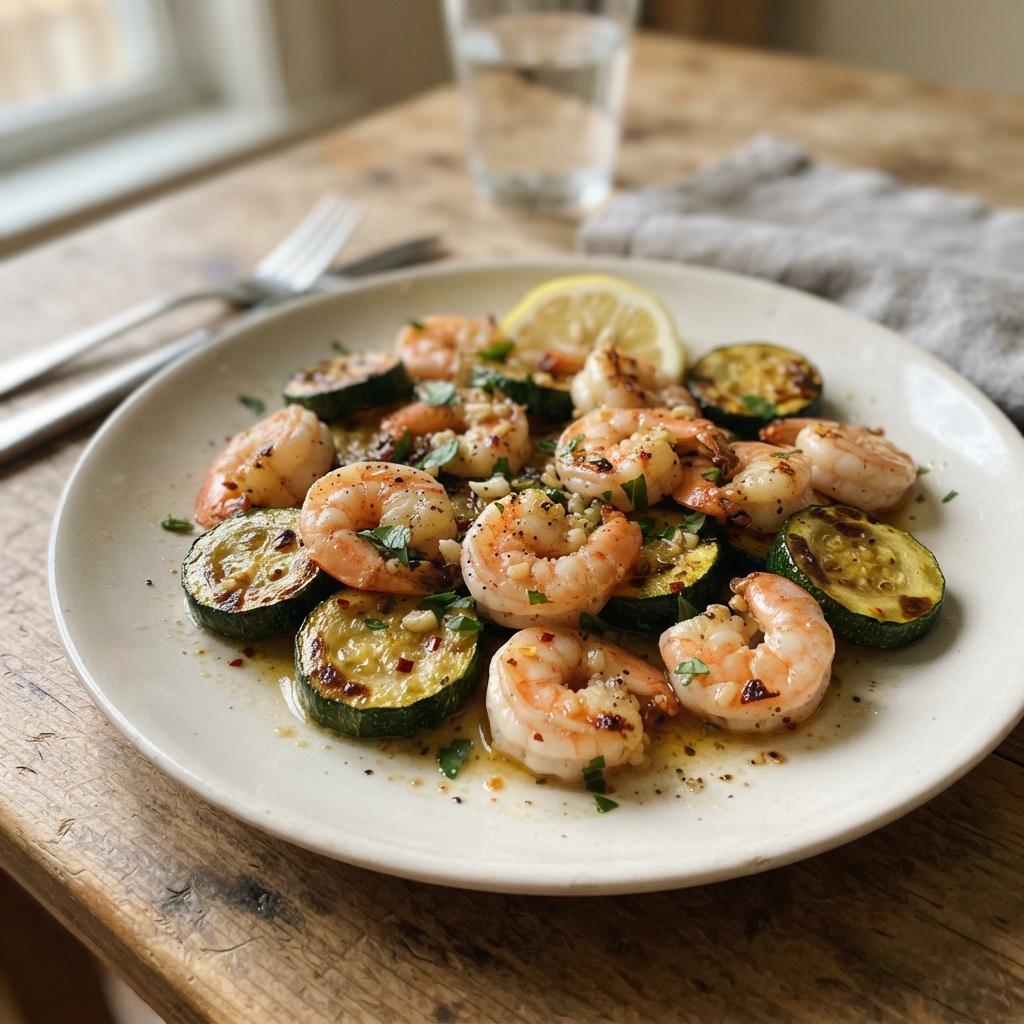 One-Pan Garlic Butter Shrimp and Zucchini