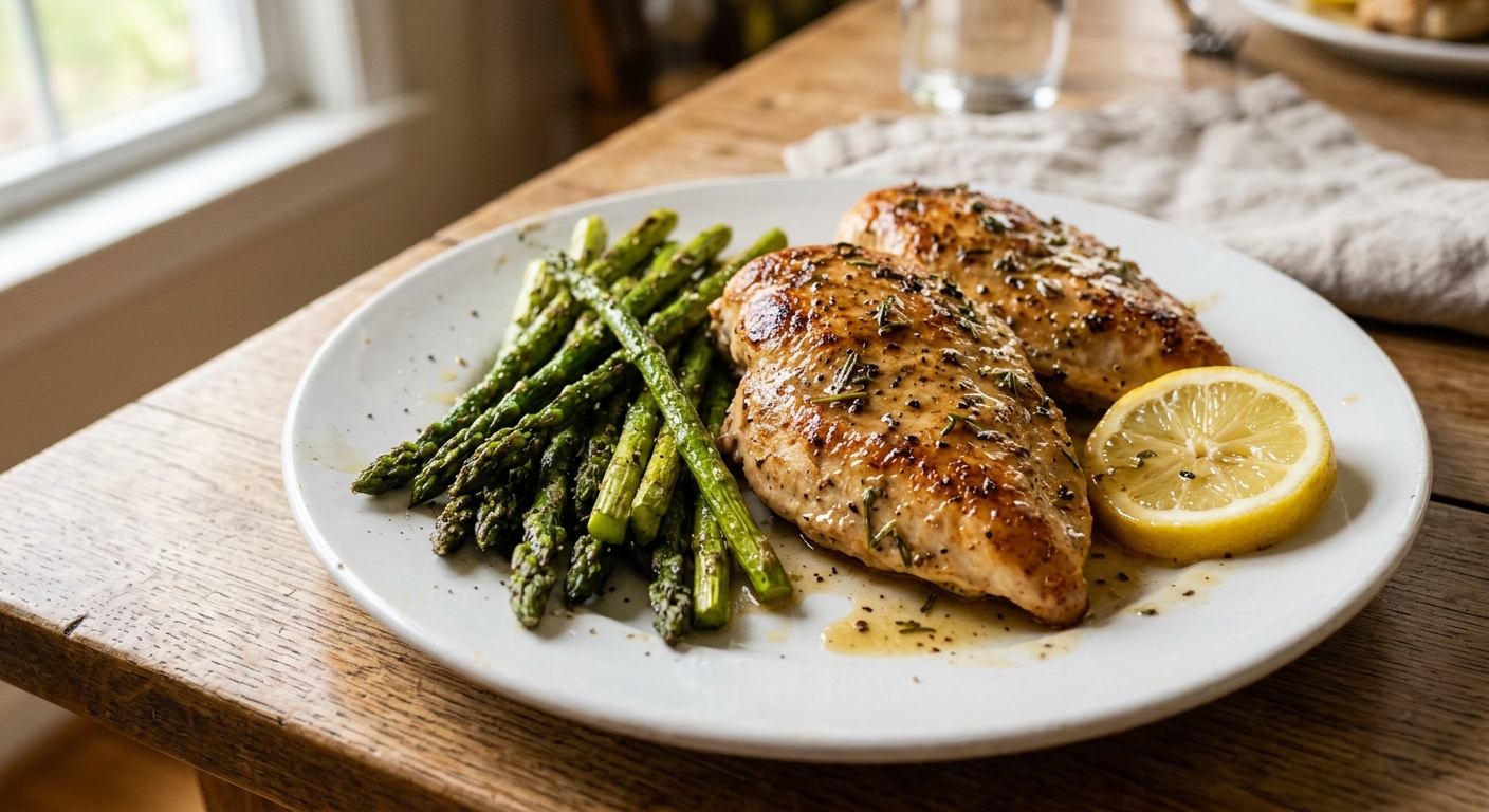 One-Pan Lemon Herb Chicken and Asparagus