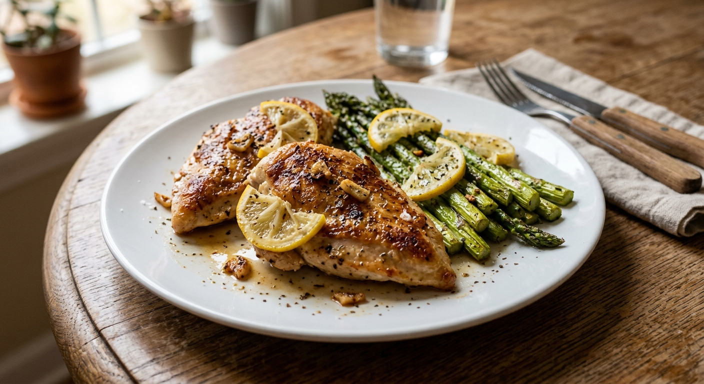 One-Pan Lemon Herb Chicken and Asparagus