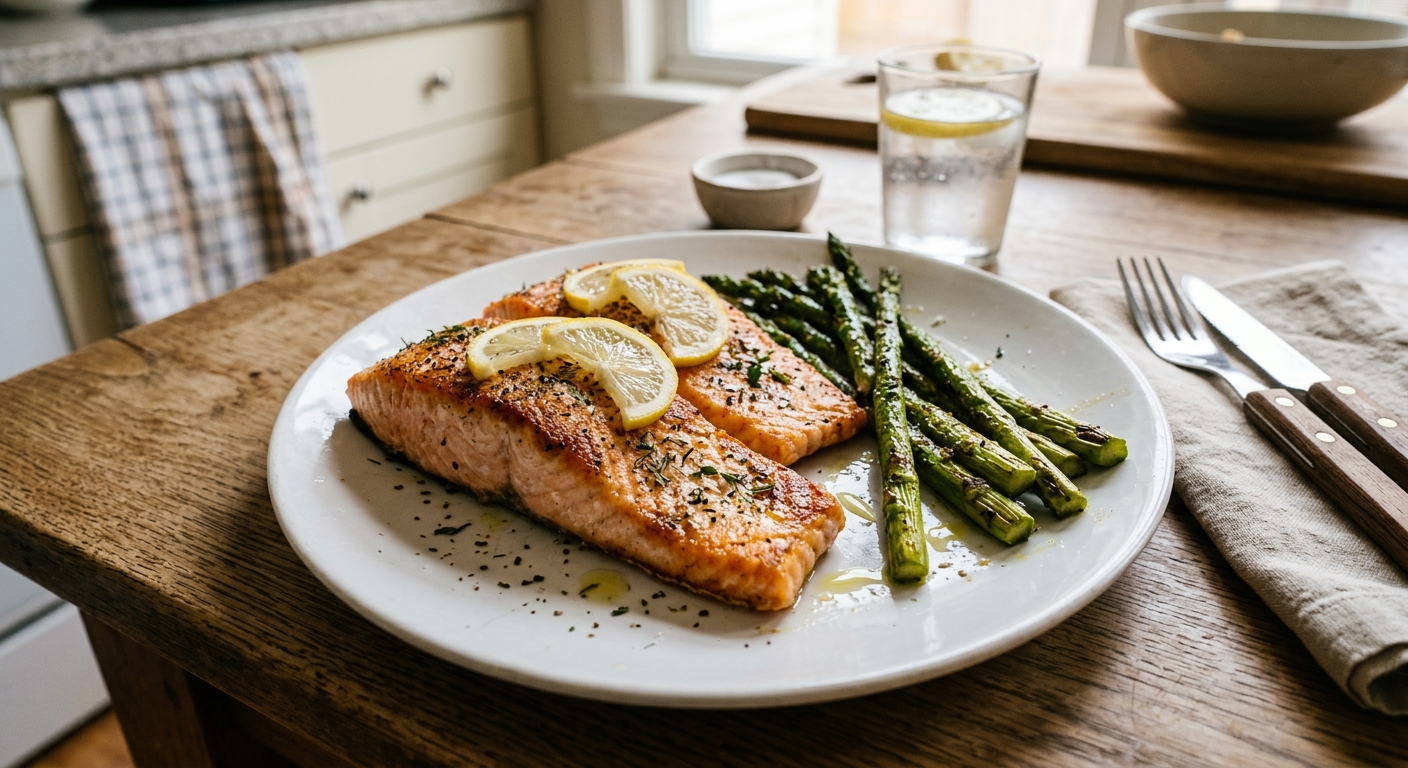 Sheet Pan Lemon-Herb Salmon and Asparagus