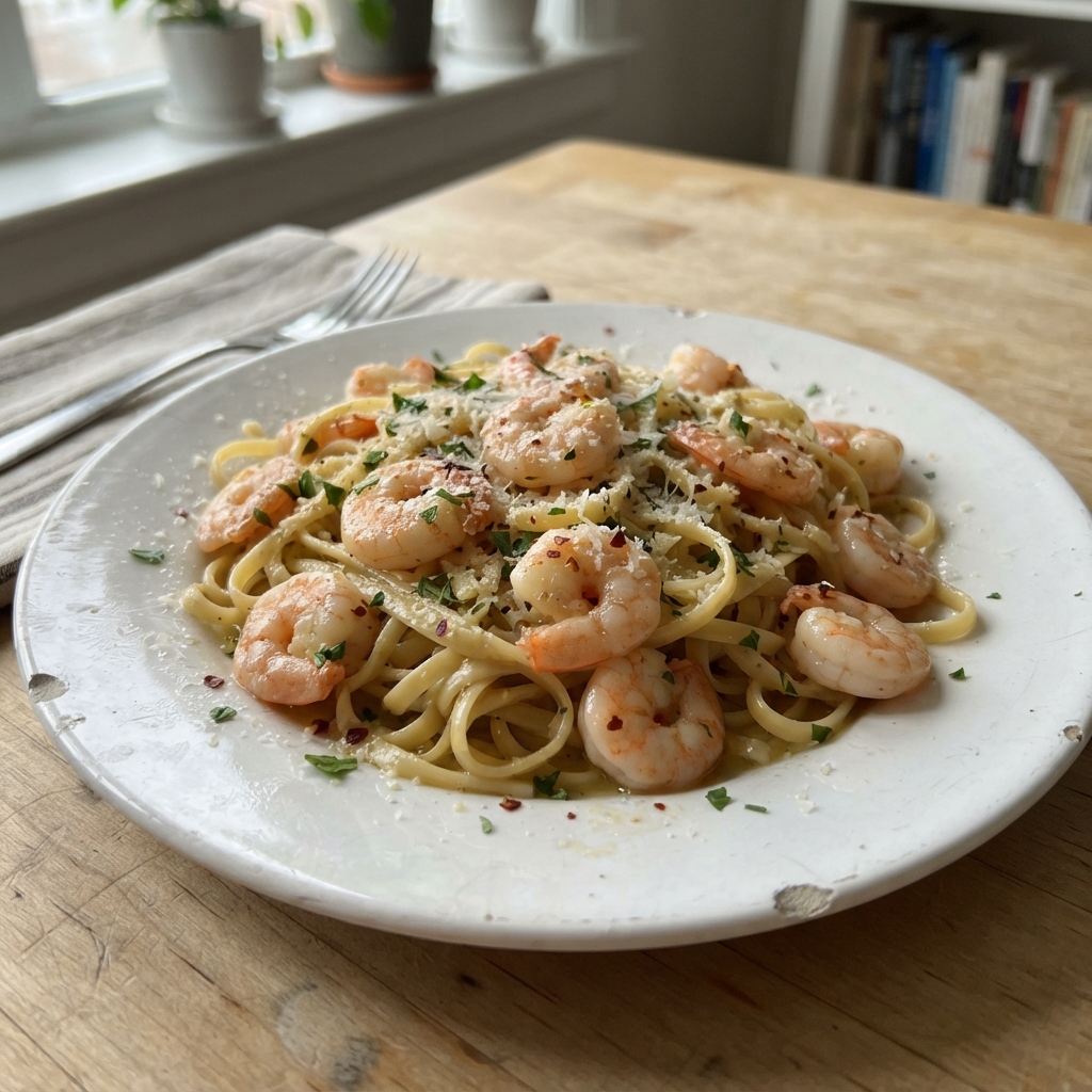 One-Pan Garlic Butter Shrimp and Pasta