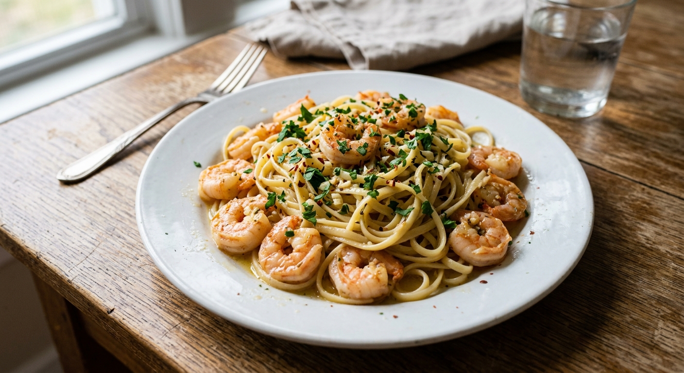 Lemon Garlic Butter Shrimp Pasta