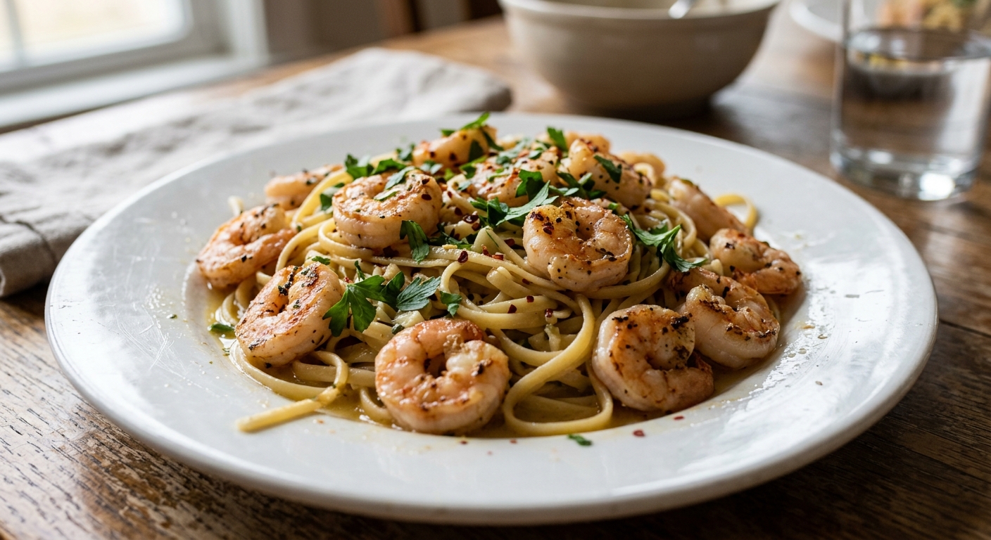 Lemon Garlic Shrimp Scampi