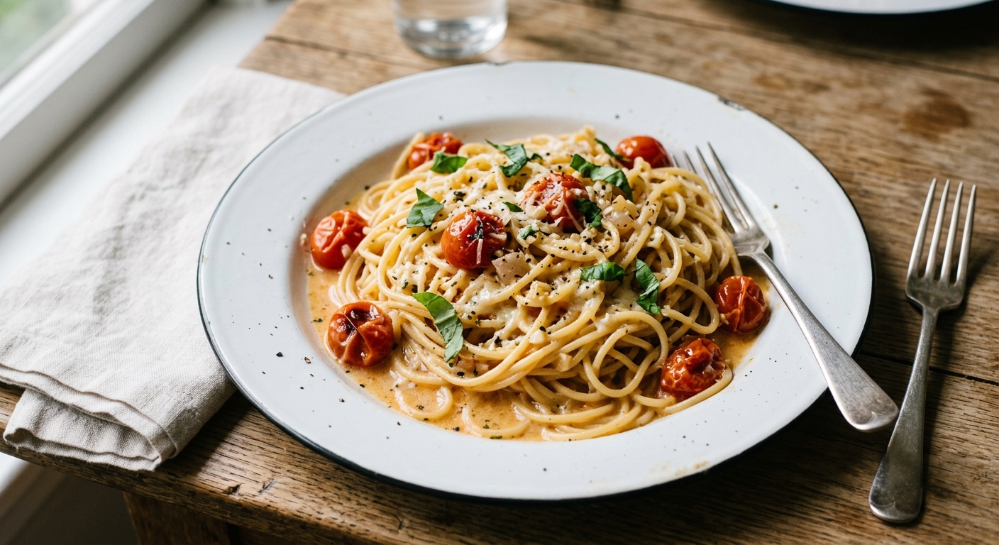 Creamy One-Pot Tomato Basil Pasta