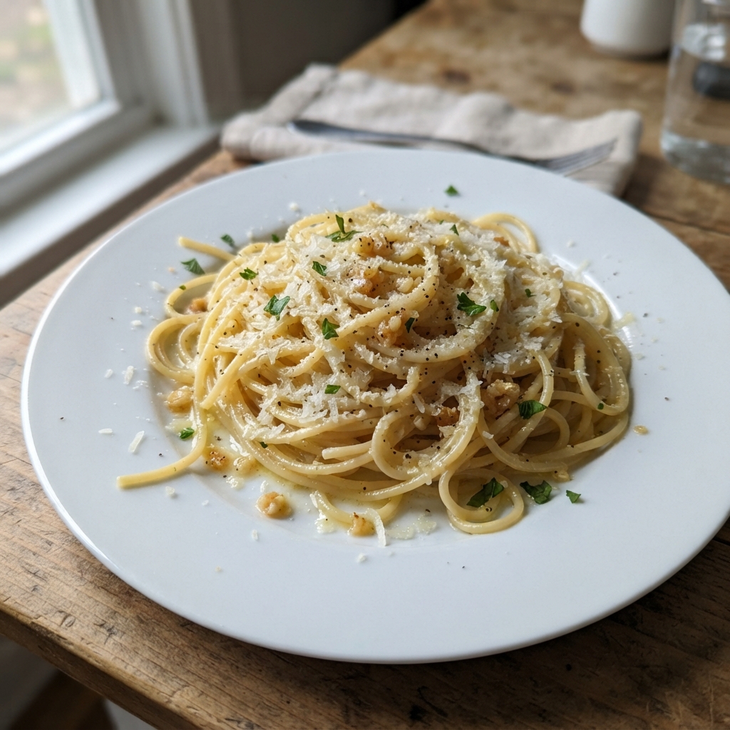 One-Pan Garlic Butter Pasta with Parmesan