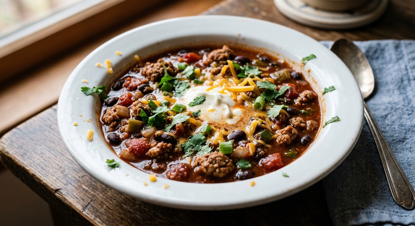 Hearty Black Bean and Turkey Chili