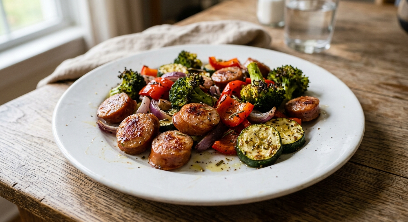 Customizable One-Pan Sausage and Veggie Bake