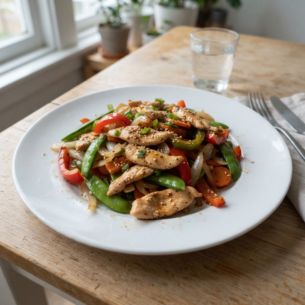 Quick Frozen Chicken Stir-Fry