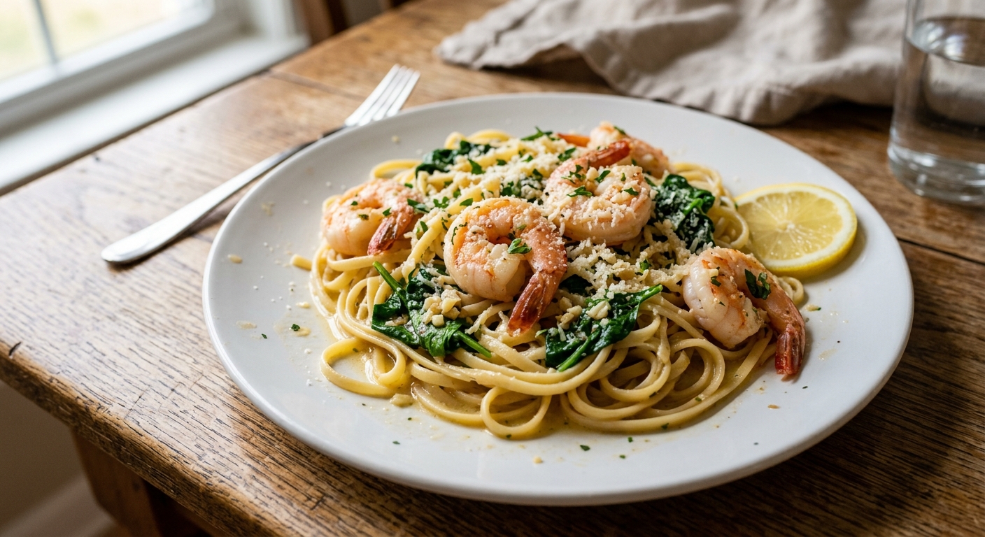 Lemon Garlic Butter Shrimp Pasta