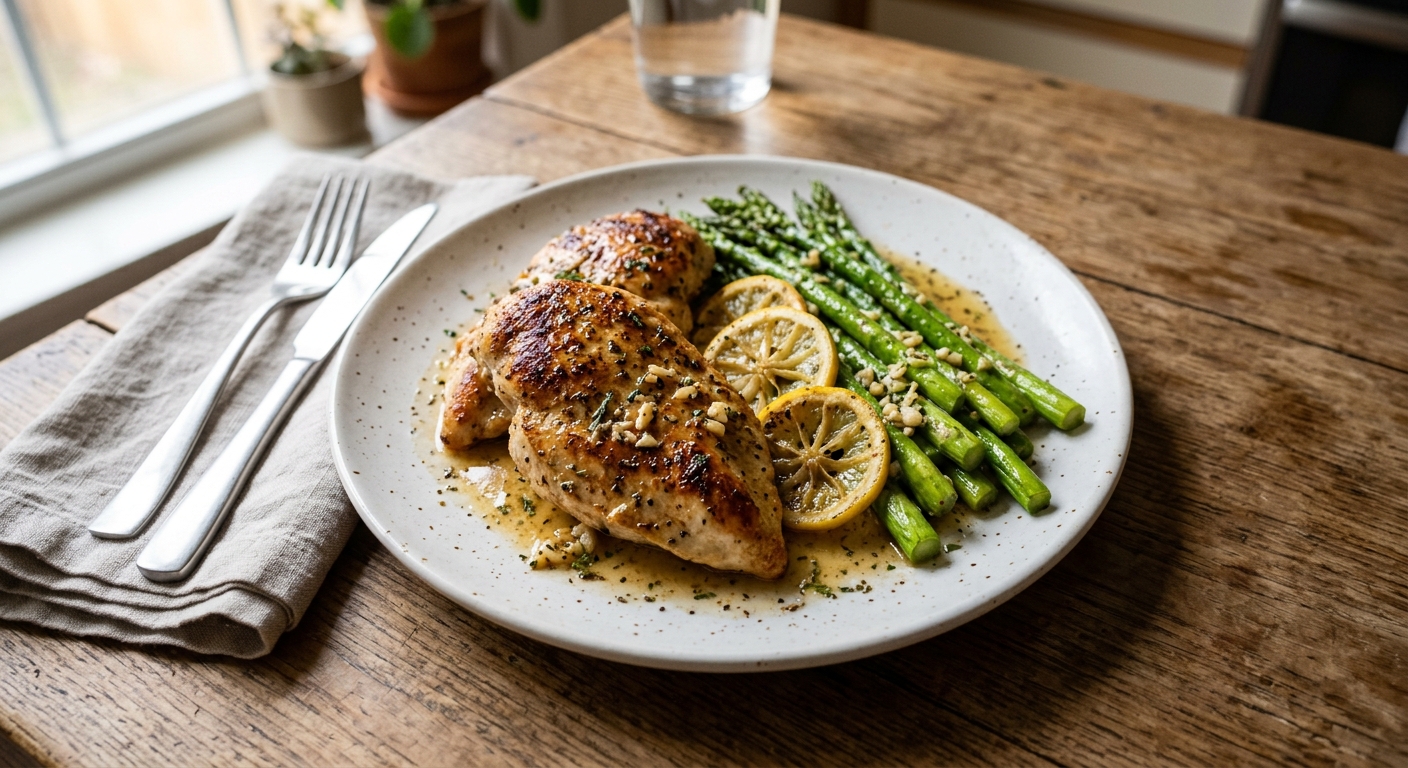 One-Pan Lemon Herb Chicken and Asparagus