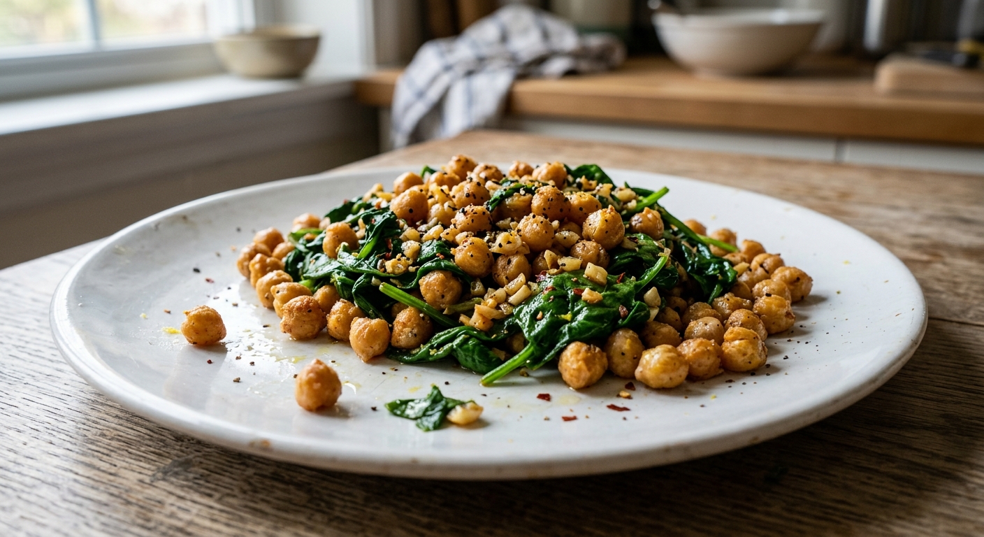 One-Pan Garlic Lemon Chickpea Stir-Fry