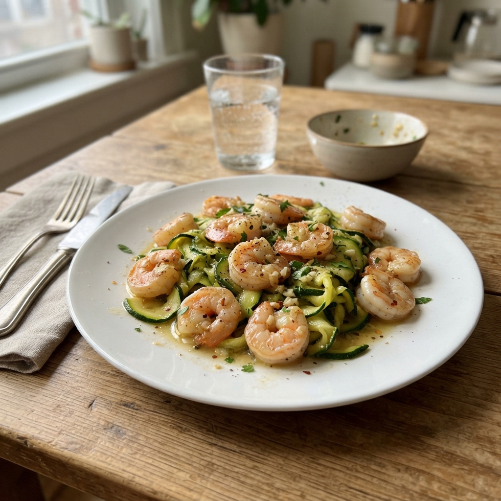 One-Pan Garlic Butter Shrimp and Zucchini