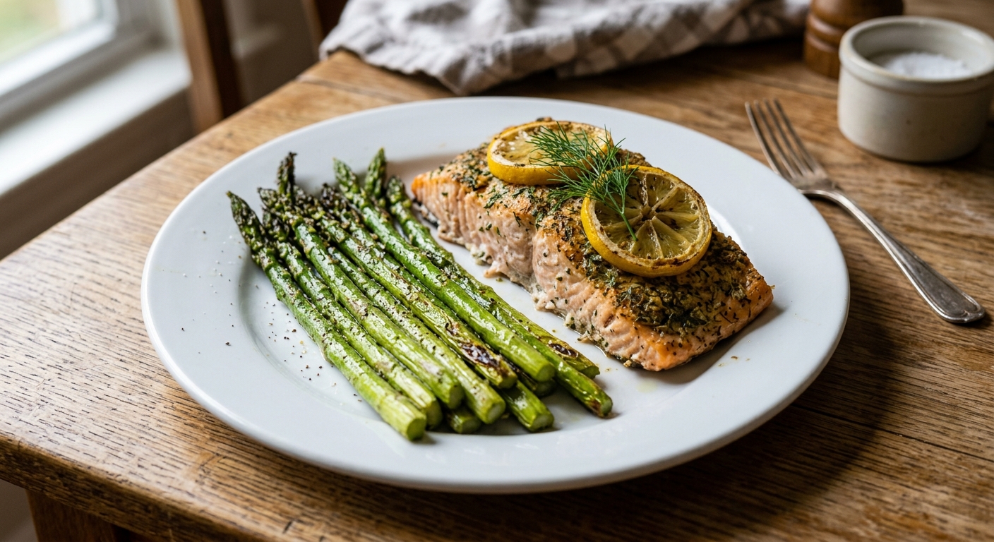 Sheet Pan Lemon Herb Salmon and Asparagus