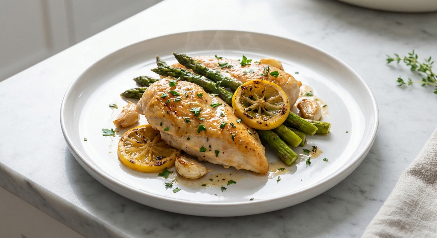 Sheet Pan Lemon Garlic Chicken and Asparagus