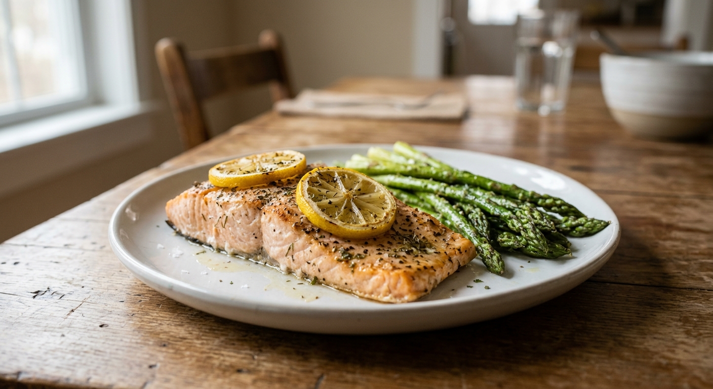One-Pan Lemon Herb Salmon and Asparagus