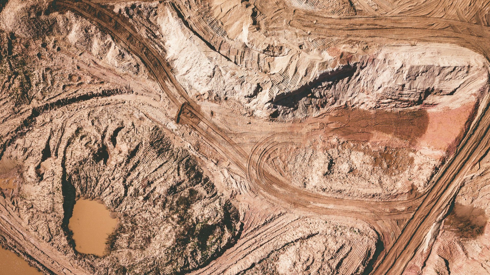 Aerial view of Heathgate Resources' remote uranium mine site in South Australia.