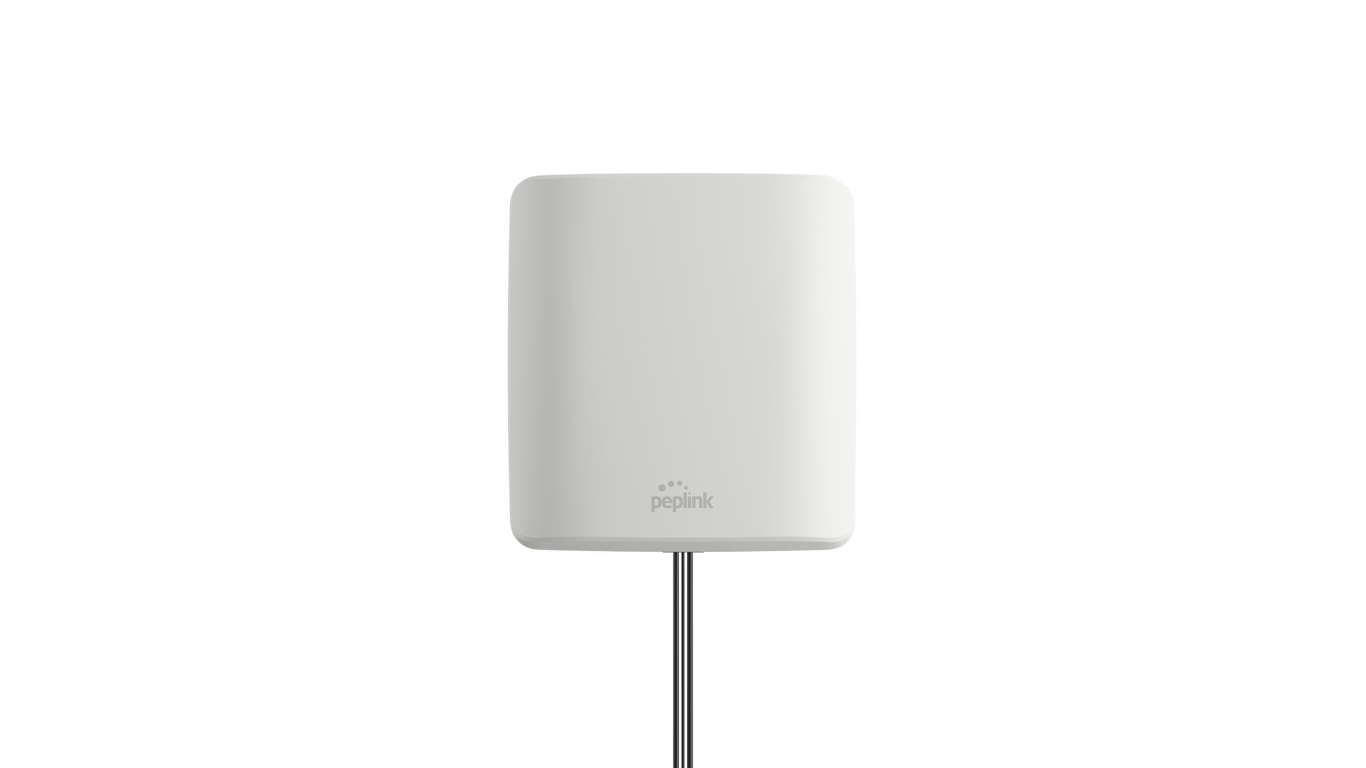 Front view of the Peplink IoT Antenna IP66 directional dual MIMO outdoor cellular antenna.
