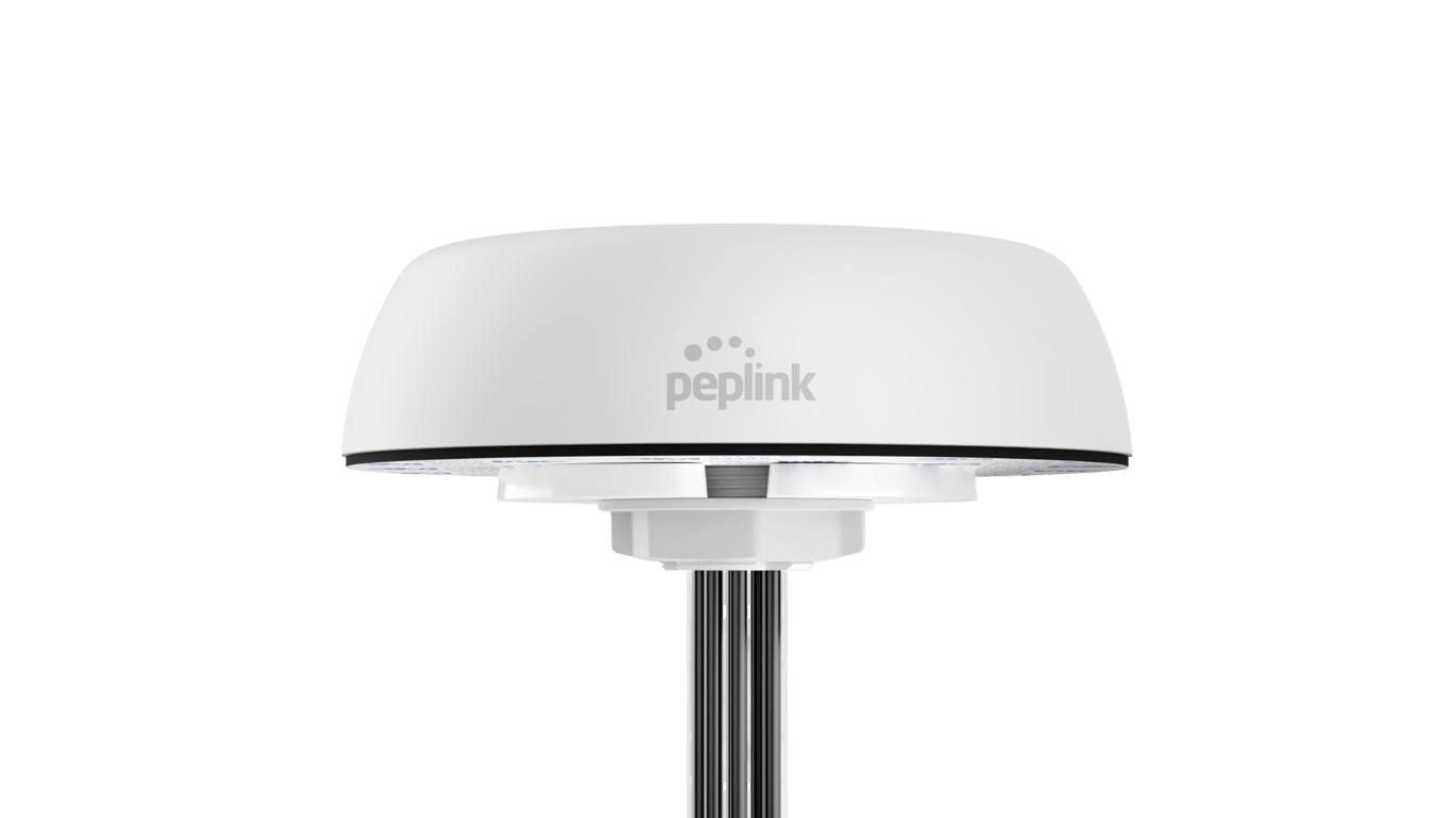 Front view of the Peplink Mobility Antenna 5G-ready outdoor dome antenna.