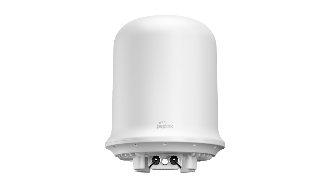 Front view of the Peplink Dome Pro LR router.