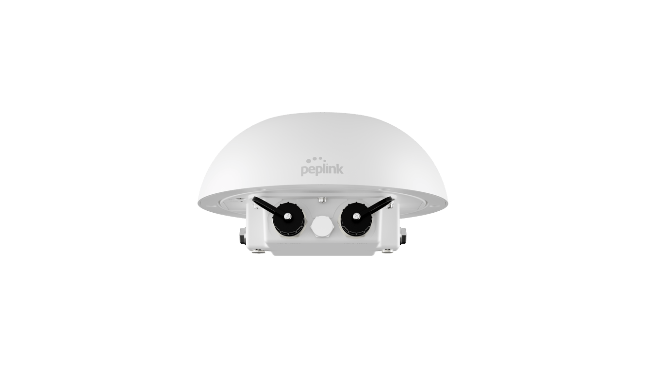 Front view of the Peplink HD1 Dome Pro router.