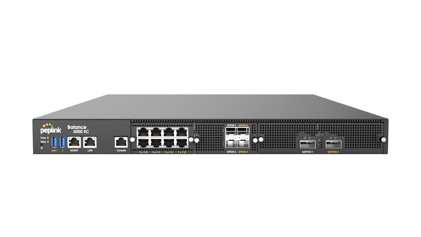 Front view of the Peplink Balance 5000 EC router.