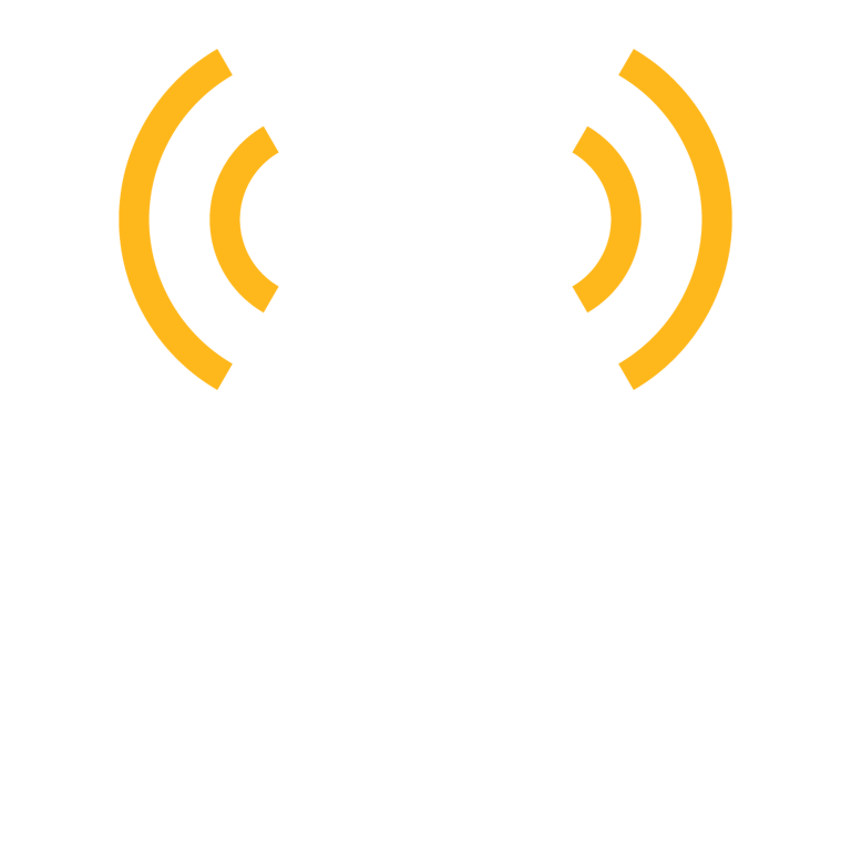 Cellular tower icon representing wireless signal connectivity.