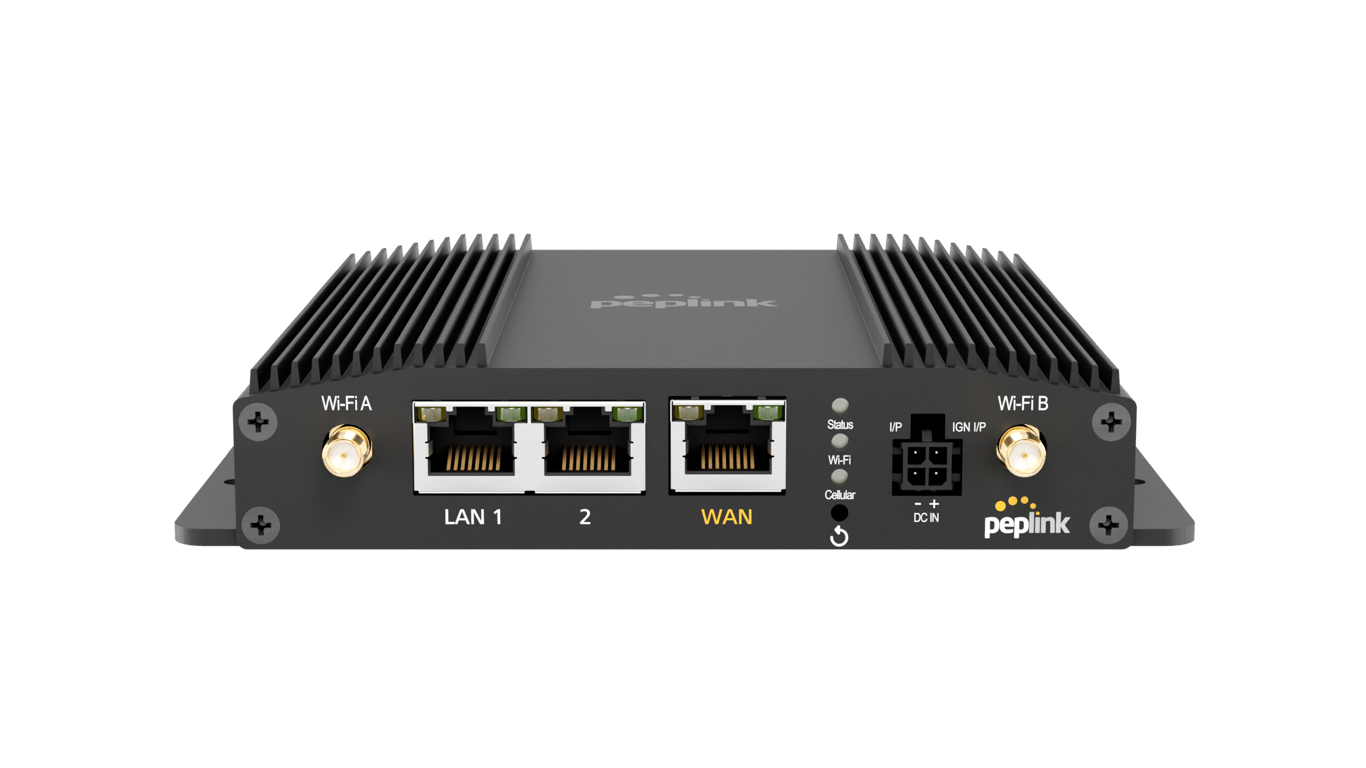 Front view of the Peplink MAX BR1 Pro 5G router.
