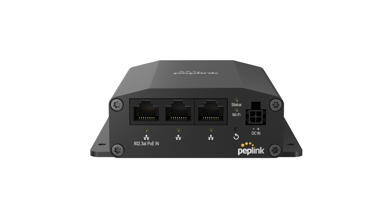 Front view of the Peplink AP One Rugged access point.