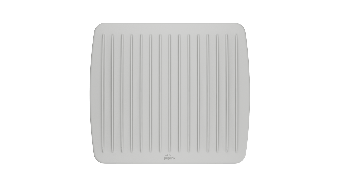 Front view of the Peplink AP Pro AX rugged outdoor Wi-Fi 6 access point.