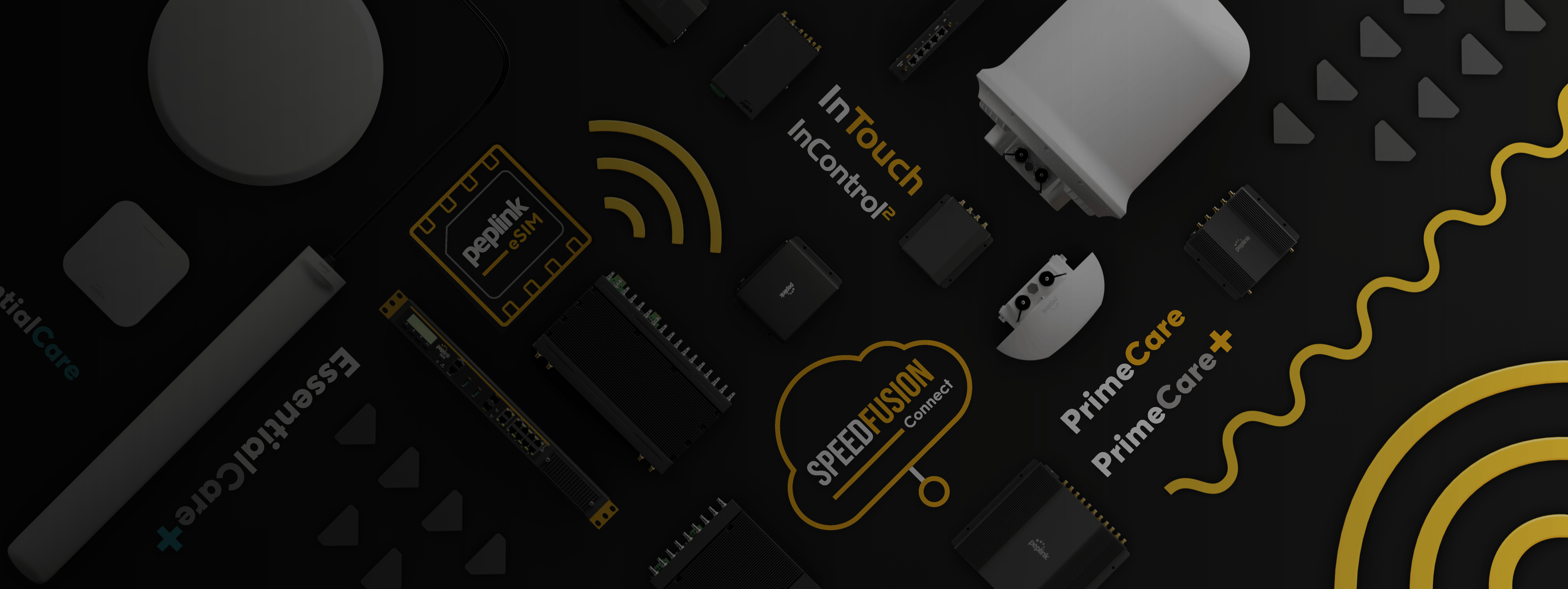 Peplink banner featuring Peplink devices and Peplink technologies