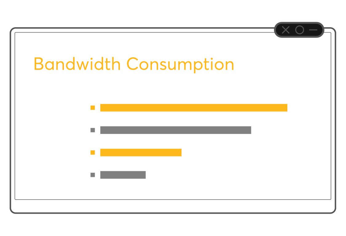 Bandwidth Consumption interface showing data usage by Ethernet, Peplink eSIM, SIM pool, and Starlink.