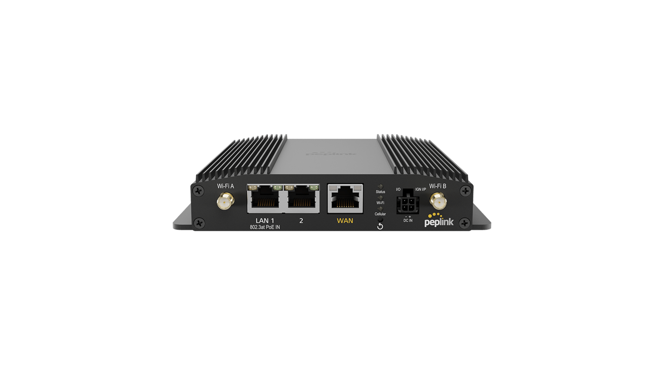 Front view of the Peplink MAX BR1 Pro 5G router.