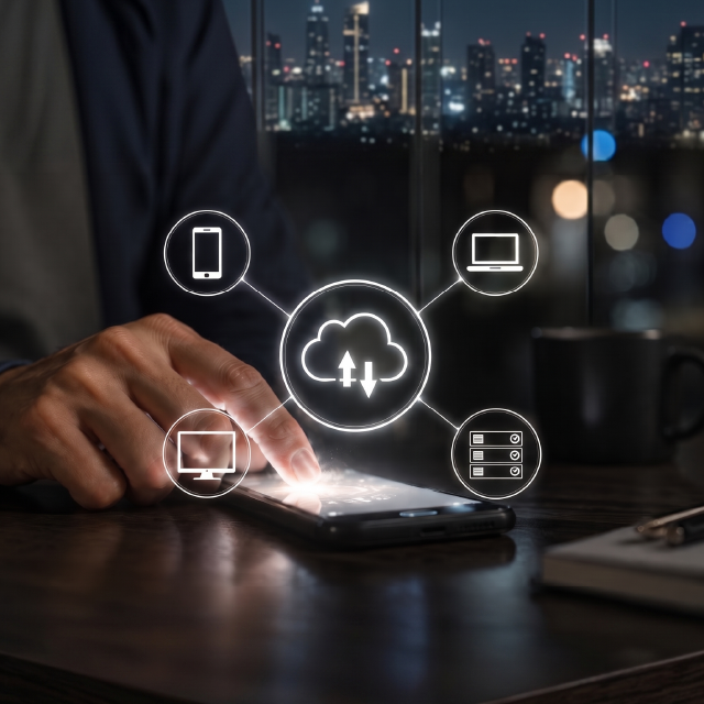 Cloud applications with messaging, video, and analytics services.