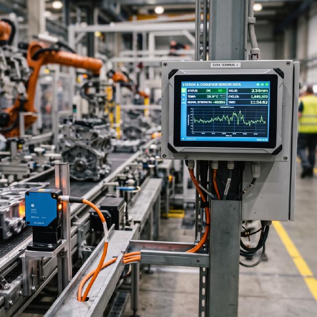 IoT sensor telemetry wirelessly transmitting data.