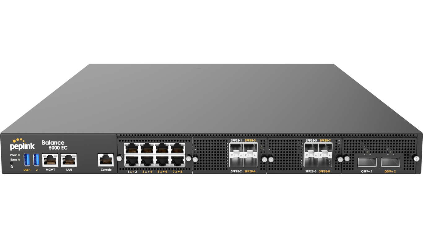 Peplink router as a customer-owned physical SpeedFusion endpoint for high-throughput Starlink bonding.