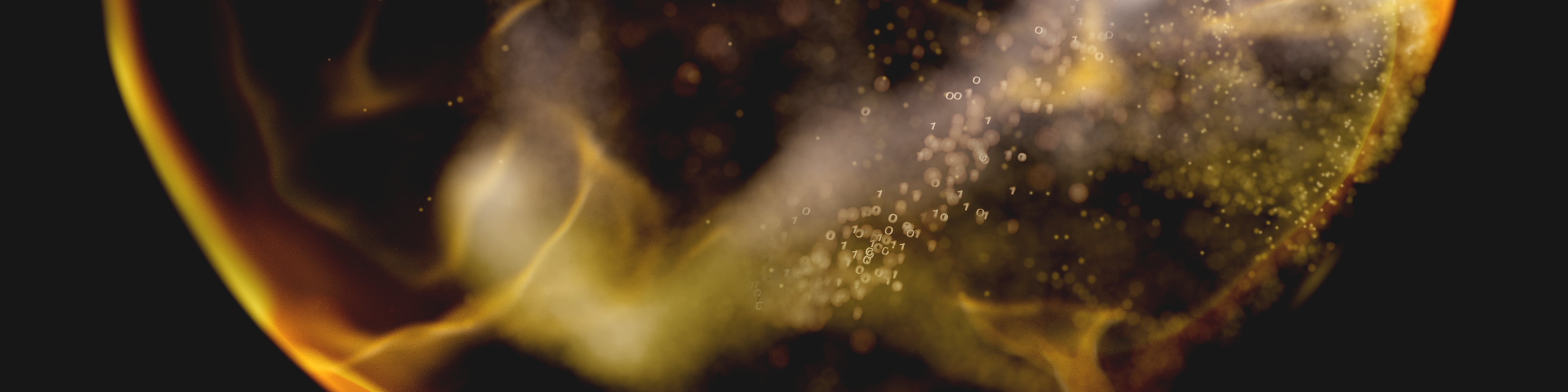 Gold and amber abstract graphic used as hero section background.