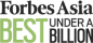 Selected Asia’s 200 Best Under A Billion by Forbes Asia