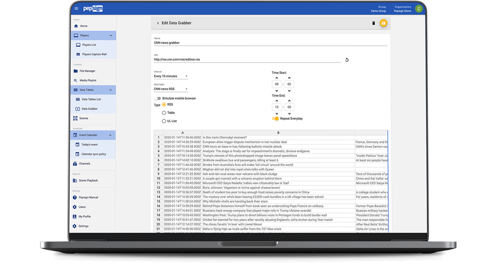 Cloud-Based Digital Signage Solution PEPSIGN #4